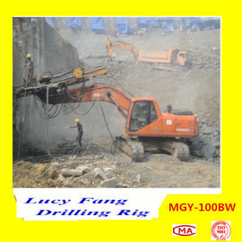 China Hot Multifunction MGY-100BW Excavator Mounted soil and rock anchor DTH drilling rig
