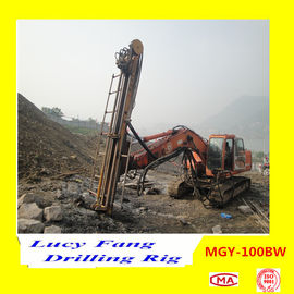 China Hot Multifunction MGY-100BW Excavator Mounted soil and rock anchor drilling rig