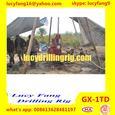 China Cheapest GX-1TD Mini Skid Mounted Soil Investigation Drilling Rig With SPT Hammer
