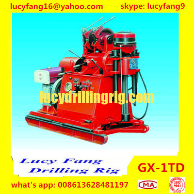 China Cheapest GX-1TD Mini Skid Mounted Soil Investigation Drilling Rig With SPT Hammer