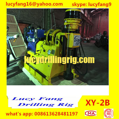 China Deutz Engine High Quality Thailand  Popular XY-2B Skid Mounted Spindle Type Geotechnical Core Drilling Rig In Iran