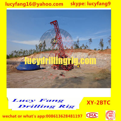 China Multi-function XY-2BTC Trailor Mounted Diamond Core Drilling Rig with Wireline System NQ 500 m Angle Hole