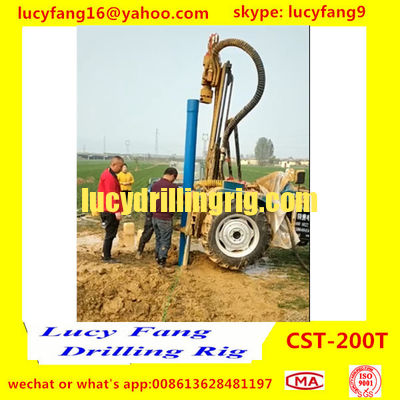 China Cheapest Good Quality Tractor Mounted Mobile Water Well Drilling Rig For 300m Depth