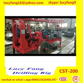 China Hot Trailer Mounted Mobile  CST-200 Rotary Big Pile Hole Drilling Rig