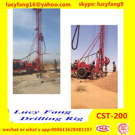 China Hot Trailer Mounted Mobile  CST-200 Rotary Big Pile Hole Drilling Rig