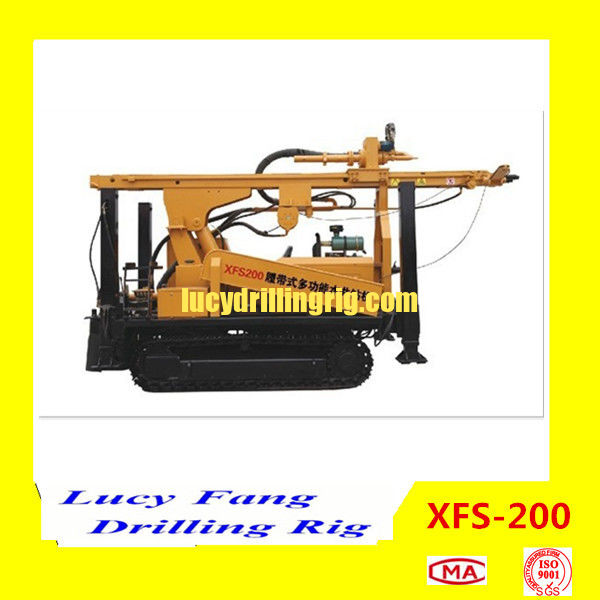 China Hot Multi-function XFS-200 Mobile Hydraulic RC Core Sampling Drilling Rig with 200 m