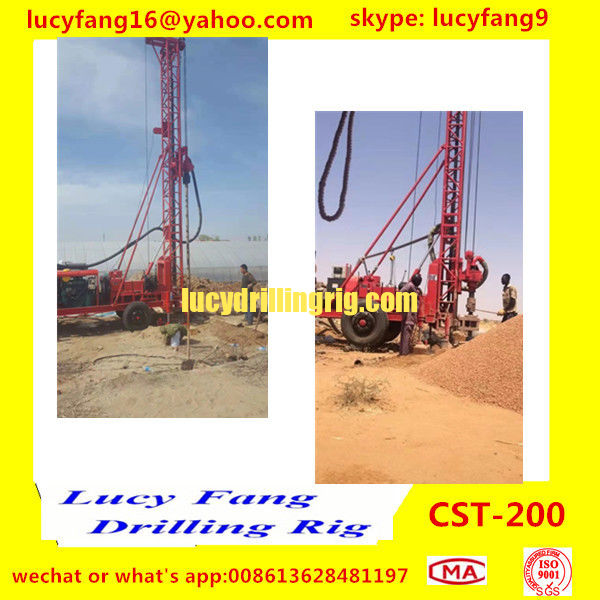 China Popular Good Quality Wheeled  Mounted Mobile  CST-200 Hydraulic Big Pile hole Drilling Rig For 200 m Depth