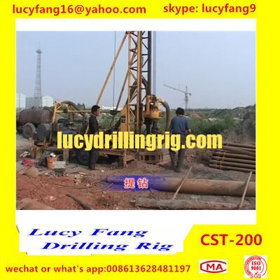 China Popular Good Quality Crawler Mounted Mobile  CST-200 Rotary Water Well Drilling Rig For 200 m Depth